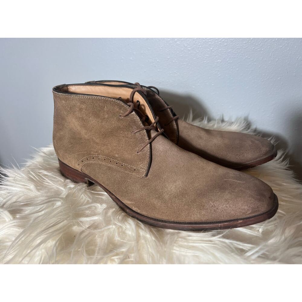 Johnston & Murphy Sheepskin Chukka Boots Mens Size 10 Church Work Office Wedding